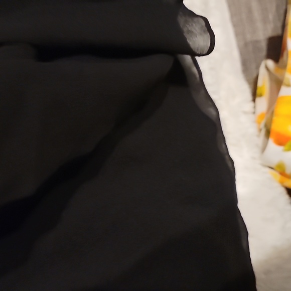 Anne Klein Rhinestone Black Silk Halter Midi Dress - Picture 4 of 6